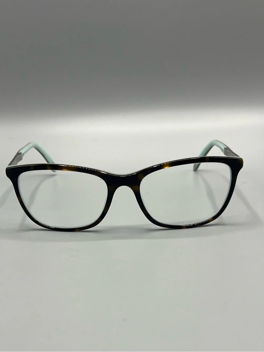 Tiffany & Co. Women’s Eyeglasses Brown Tortoise Tiffany Blue Crystal Frames